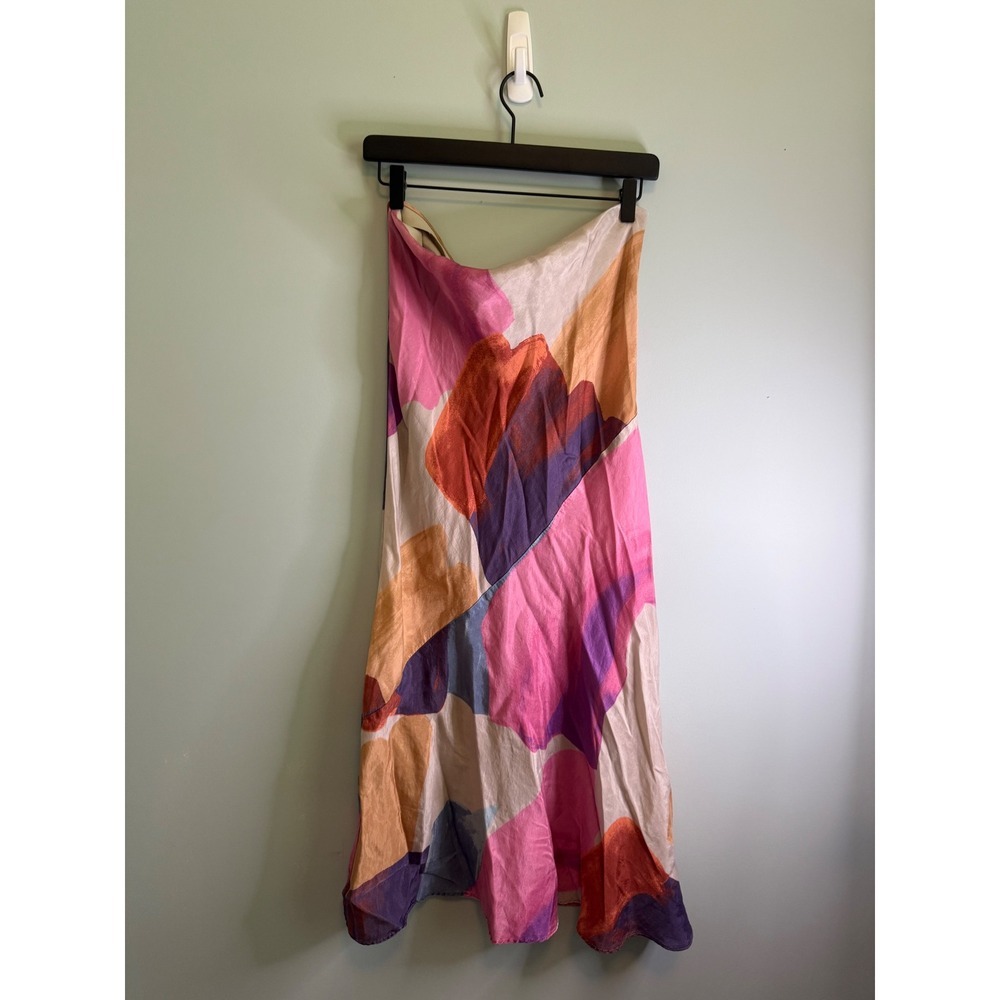 Nwt Untitled In Motion Lelaki Midi Skirt Vienta Abstract Art Sustainable Large — image 3 of 7